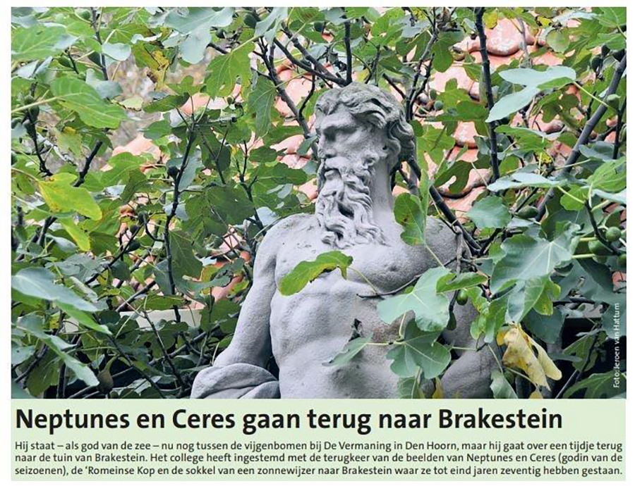 Neptunus en Ceres gaan terug naar Brakestein – Texelse Courant 15.10.21